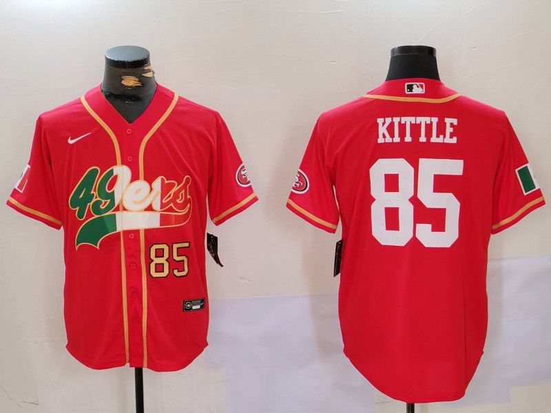Men San Francisco 49ers #85 Kittle Red Second generation Mexican Joint Name 2024 Nike Limited NFL Jersey style 2